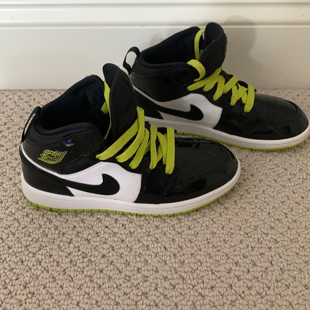 Black and Green boys Jordans